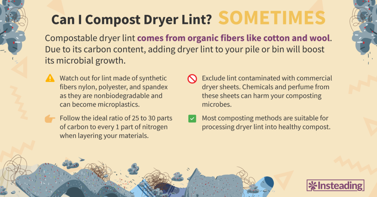 Can I Compost Dryer Lint? • Insteading Can I Compost Dryer Lint? • Insteading