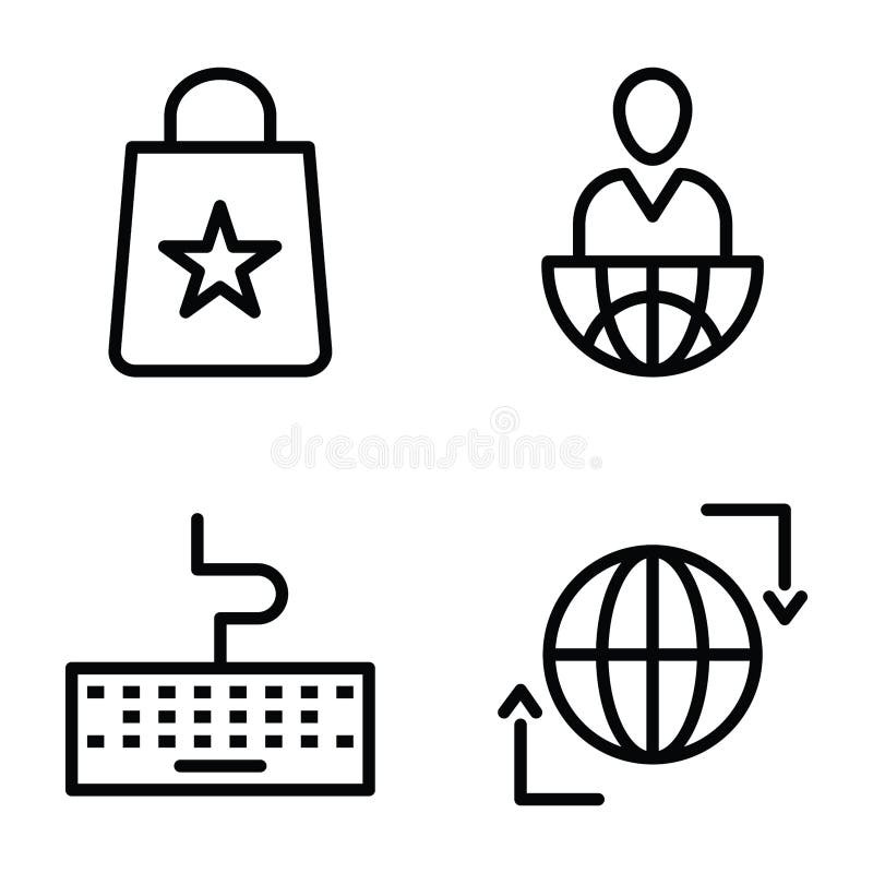 Business and Finance Line Icons Pack Stock Vector - Illustration of ...